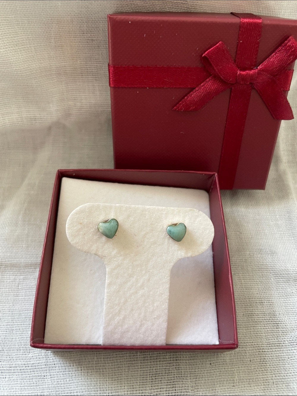 Mint Green Heart Stud Earrings - Women Jewelry